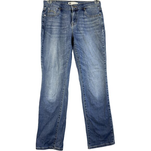 LEVI’S 505 Straight Leg Jeans Women’s W28 L32 Blue Mid Rise Classic Denim Pants - Picture 1 of 16